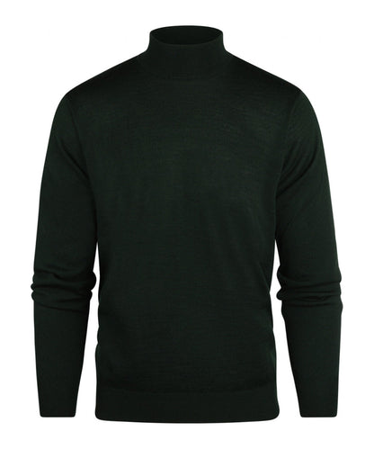 Schildkrötenpullover aus Merinowolle | Grün