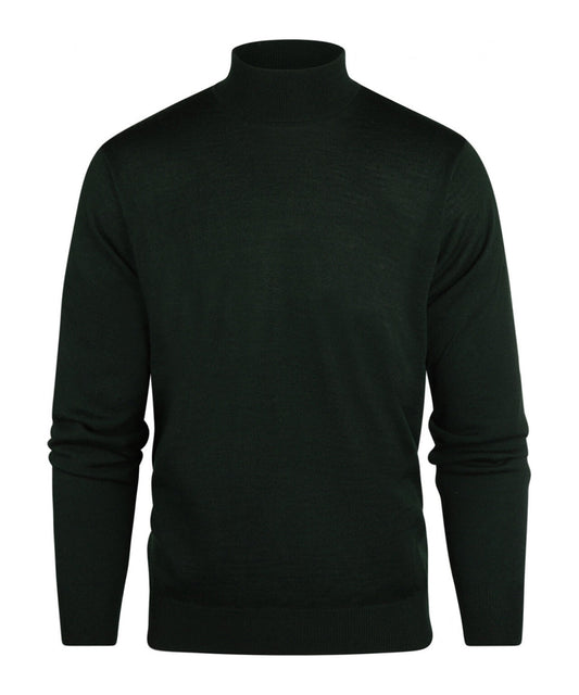 Schildkrötenpullover aus Merinowolle | Grün