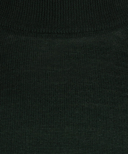Schildkrötenpullover aus Merinowolle | Grün