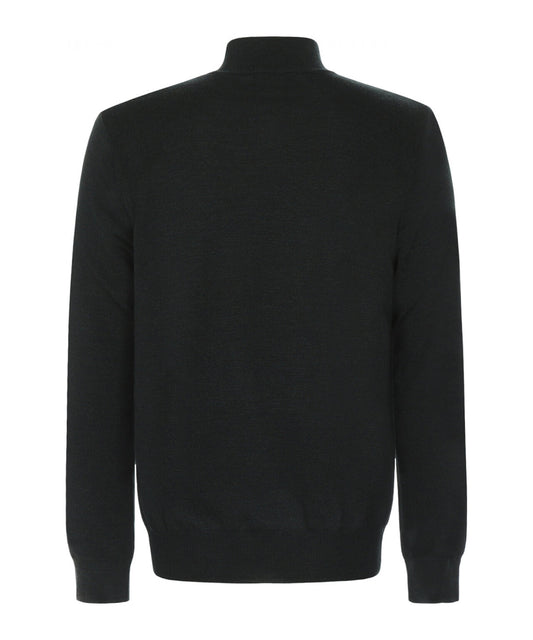 Merino Mock Neck Pullover | Donker Groen