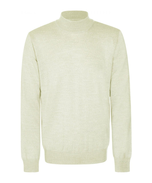 Schildkrötenpullover aus Merinowolle | Wolle Weiß