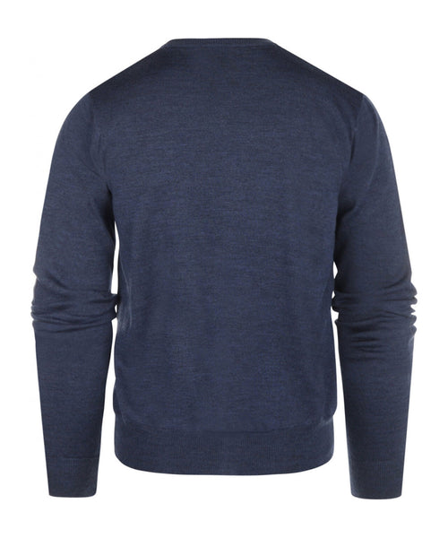 Knoop Vest fijn Merinowol | Light Indigo