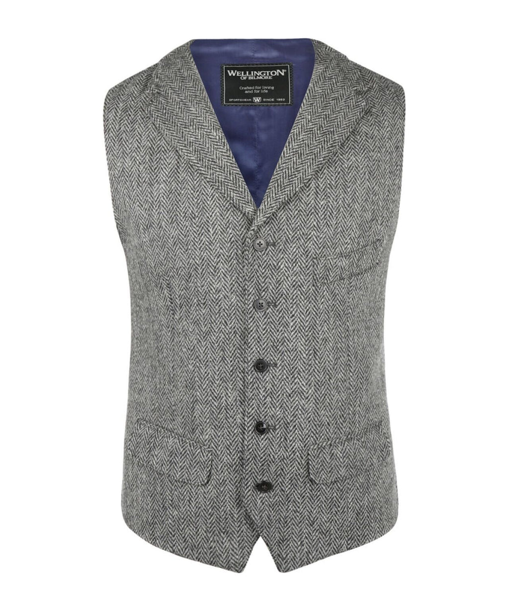 【美品】eLLa big collar tweed gilet 美品】eLLa big collar tweed gilet - メルカリ