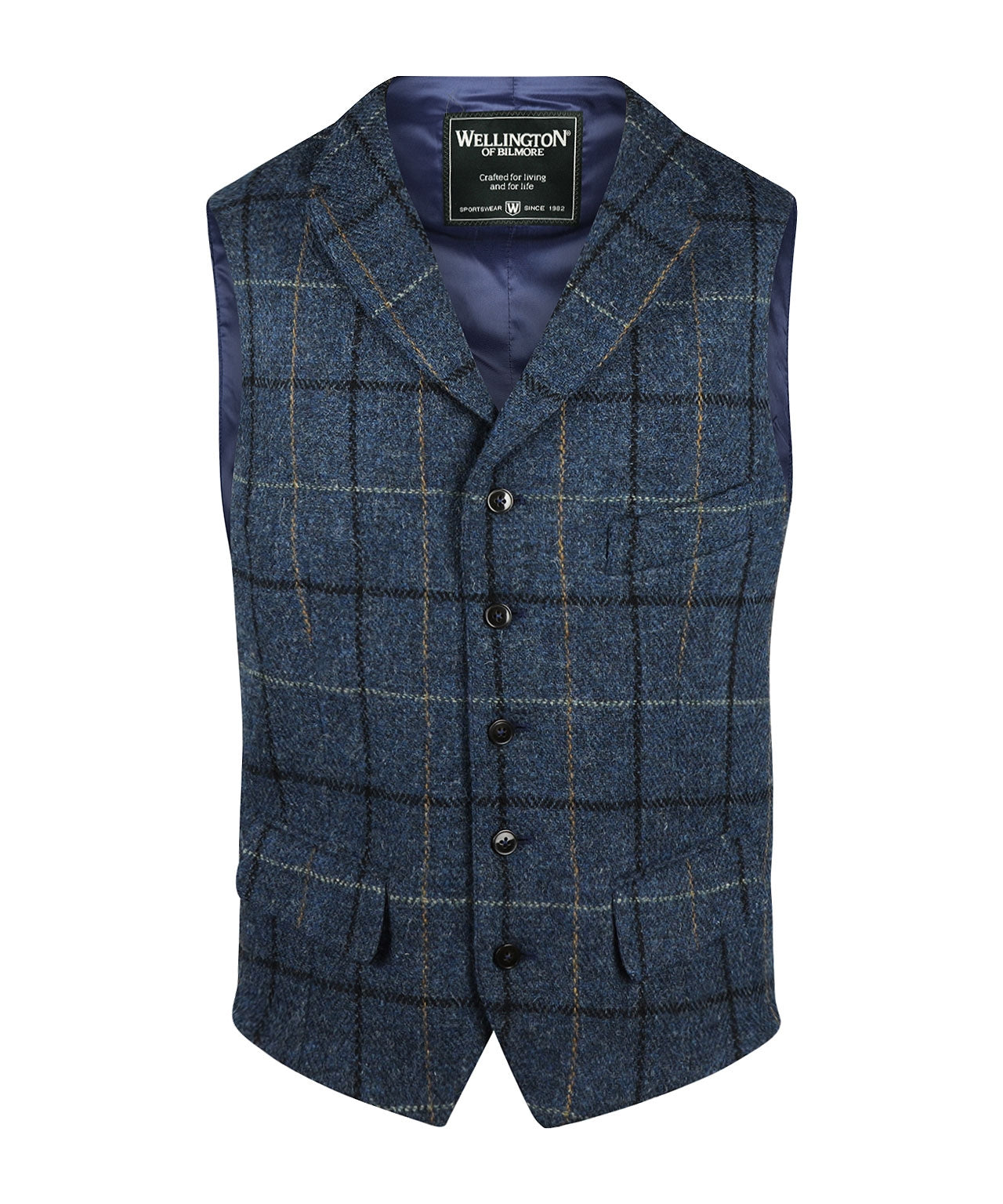 Harris Tweed Gilet | Blue