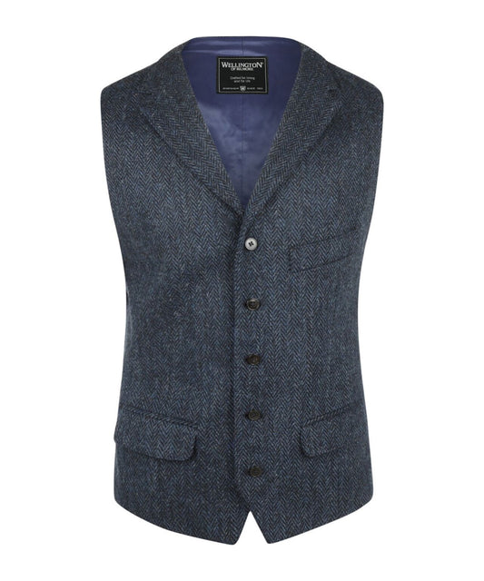 Gilet | Blue Herringbone