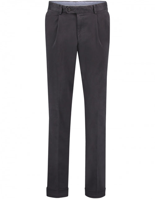 Pantalon Blackpool Bandplooi met Omslag | Antraciet Grijs