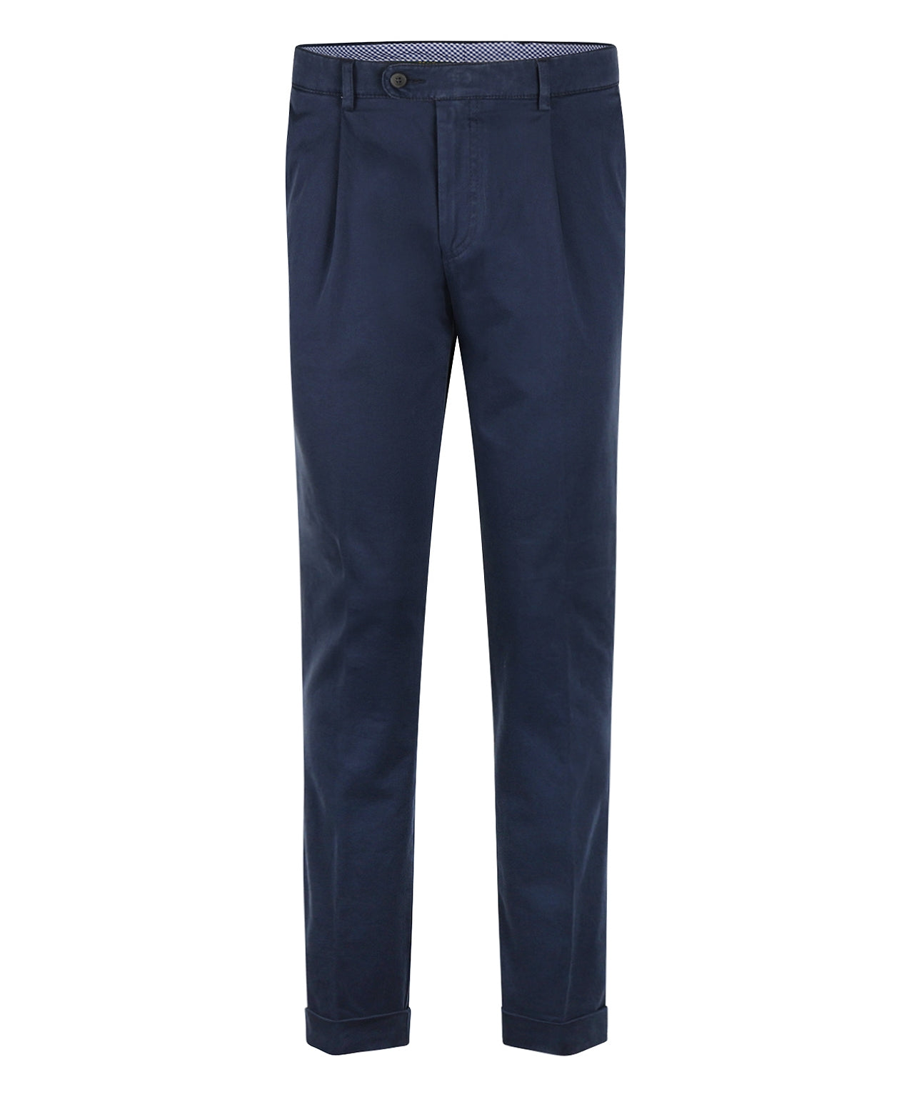 Blackpool Trousers Pleated with Turn-Up | Blue