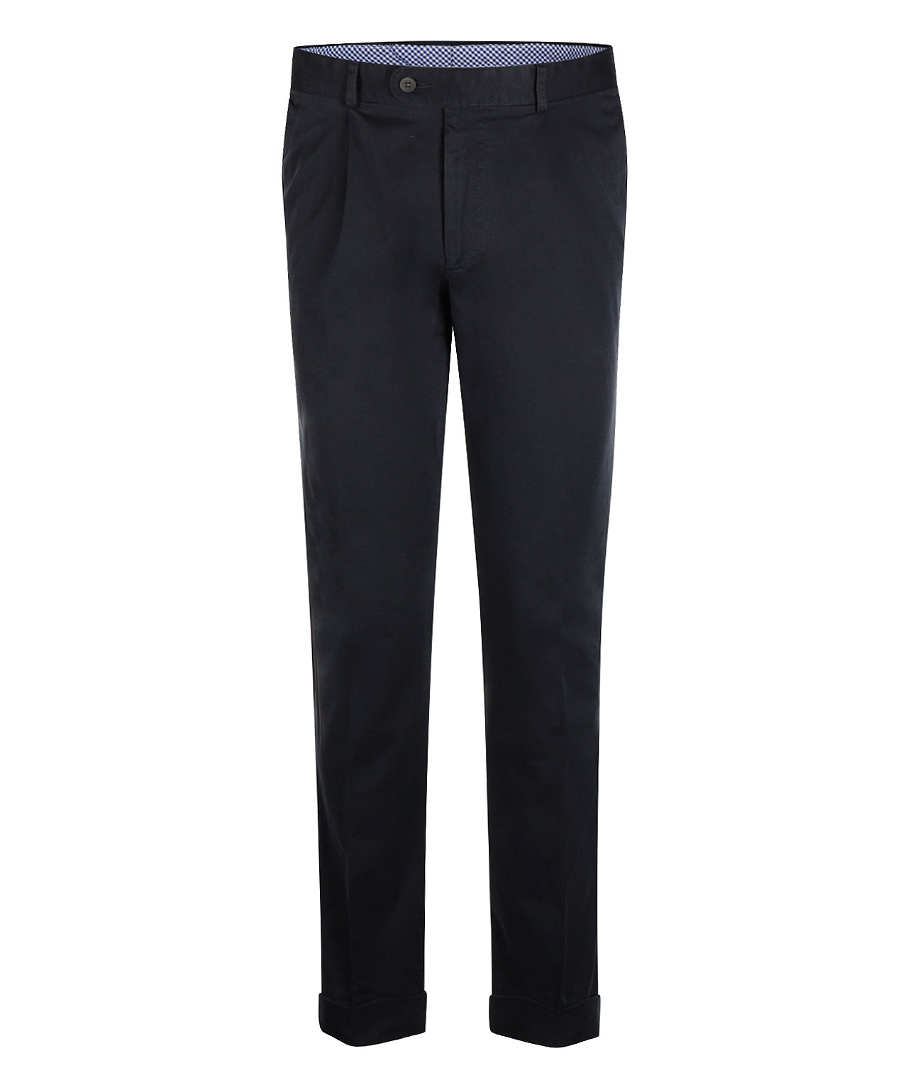 Blackpool Trousers Pleated with Turn-Up | Navy Blue