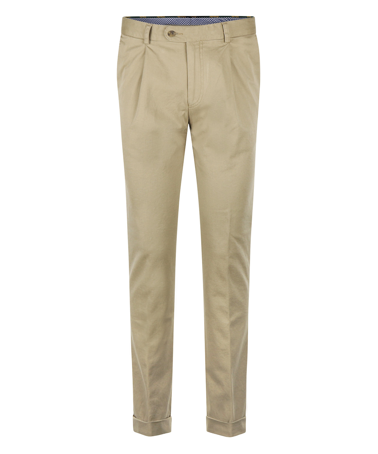 Blackpool Trousers Pleated with Turn-Up | Brown