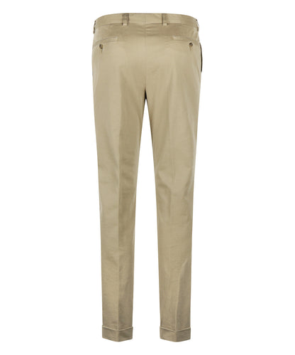 Blackpool Trousers Pleated with Turn-Up | Brown