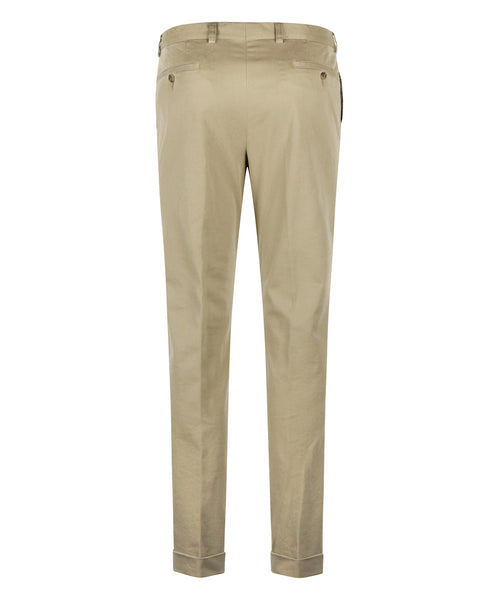 Pantalon Blackpool Bandplooi met Omslag | Bruin