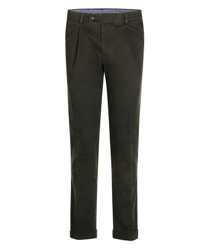 Blackpool Trousers Pleated with Turn-Up | Green