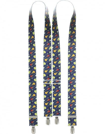 Elastic Braces with Clips | Blue