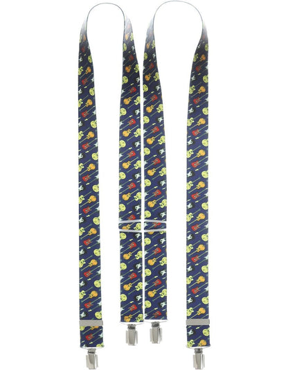 Elastic Braces with Clips | Blue