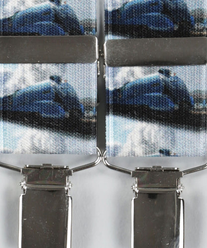 Elastische Hosenträger mit Clips | Blau