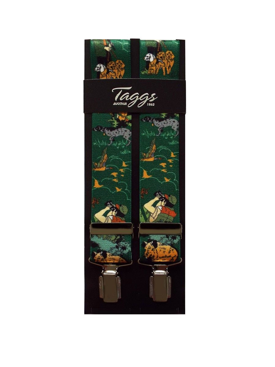 Elastic Braces with Clips | Green