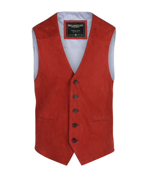 Gilet Suede | Rood
