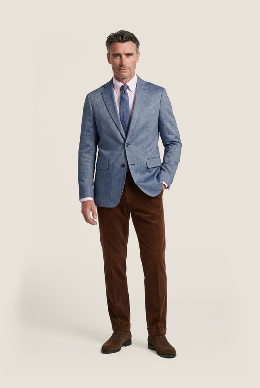 Zijden Colbert | Blauw