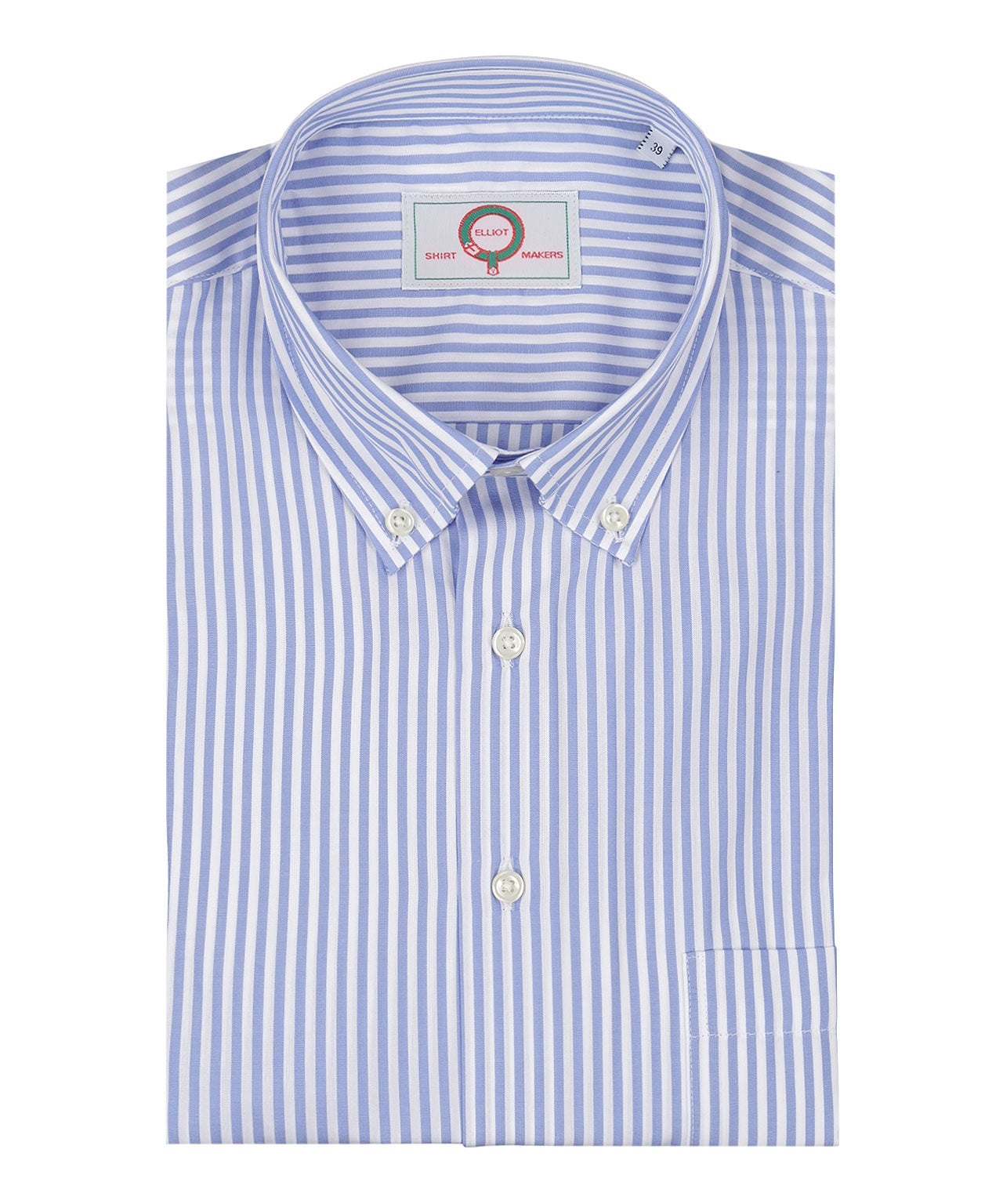Shirt Button Down | Mid Blauw Streep