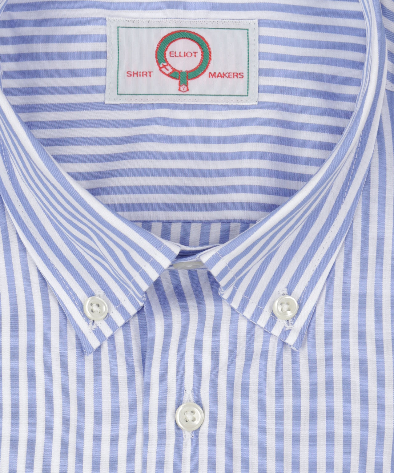 Shirt Button Down | Mid Blauw Streep