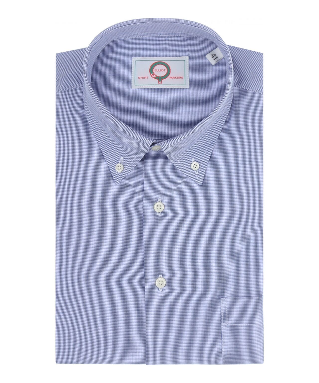 Shirt Button Down | Donker Blauw Ruit Micro