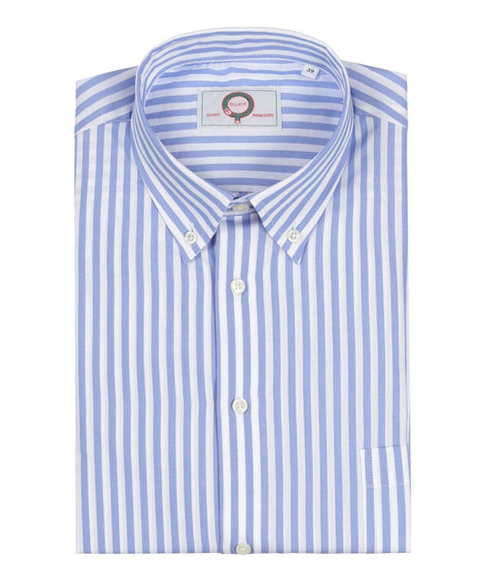 Shirt Button Down | Licht Blauw Streep Breed