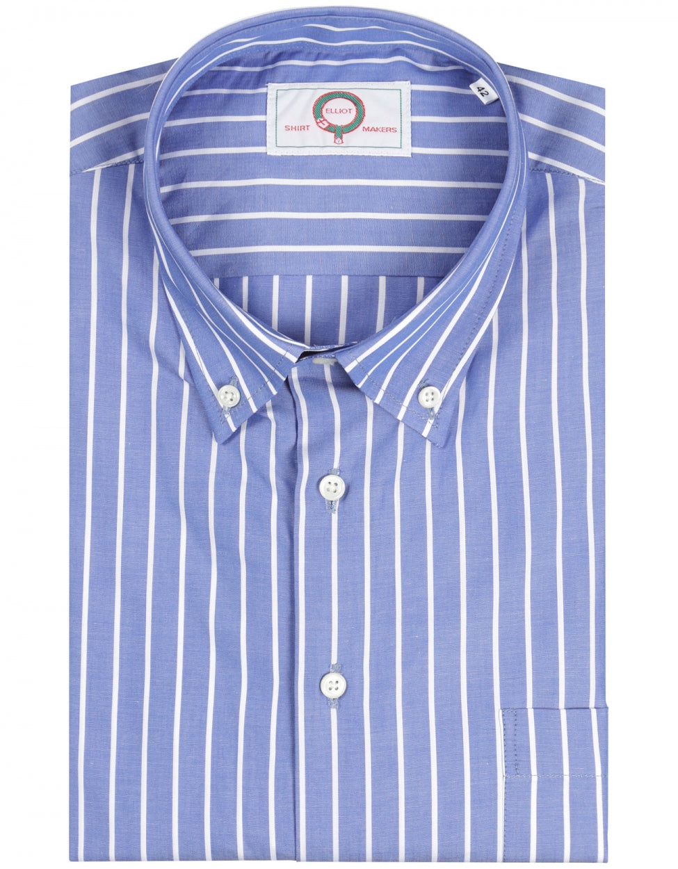 Shirt Button Down | Blauw Wit Streep Fijn