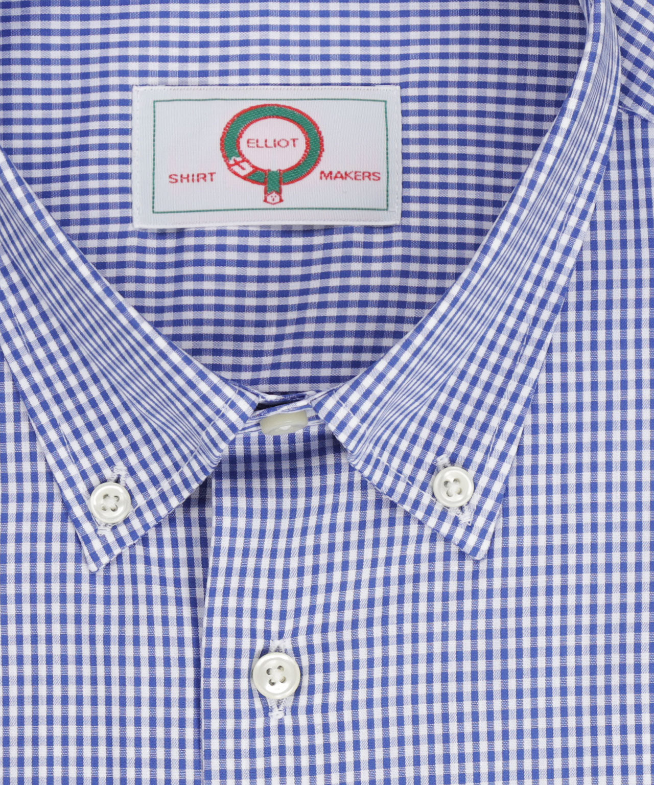Shirt Button Down | Blauw Ruit Fijn