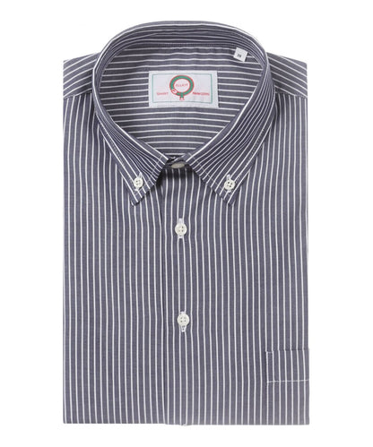 Shirt Button Down | Blauw Grijs Streep