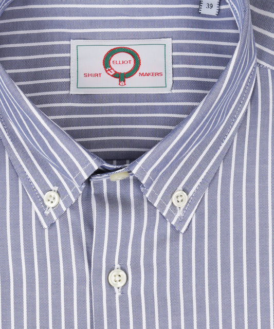 Shirt Button Down | Nacht Blauw Streep
