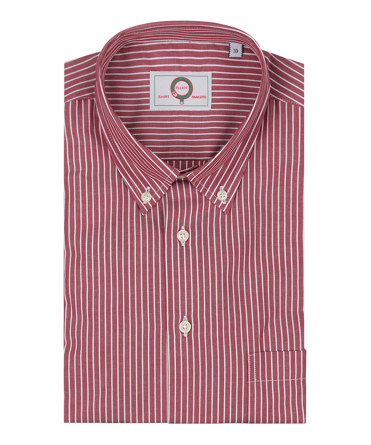 Shirt Button Down | Rood Wit Streep