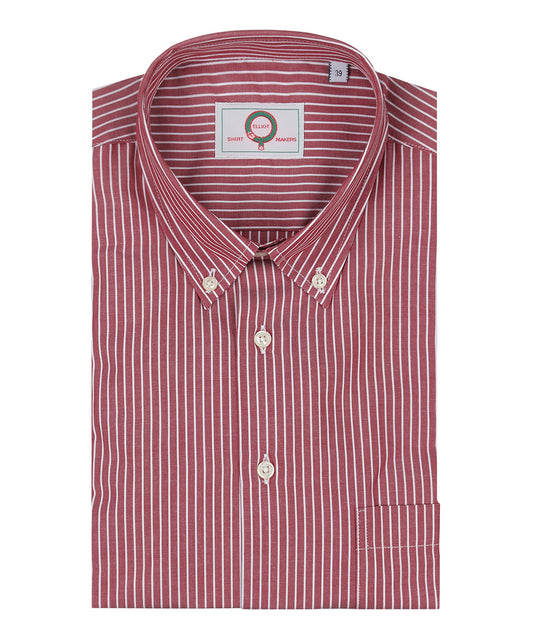 Shirt Button Down | Rood Wit Streep
