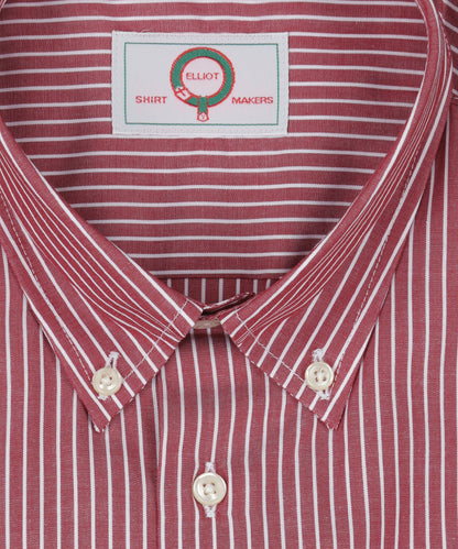 Shirt Button Down | Rood Wit Streep