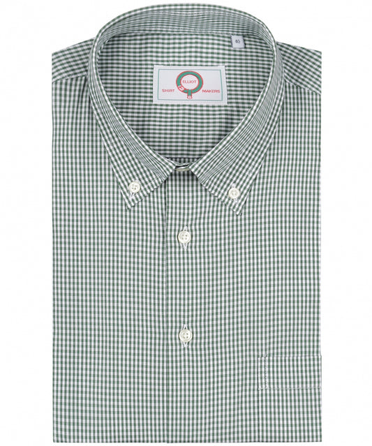 Shirt Button Down | Groen Ruit Fijn