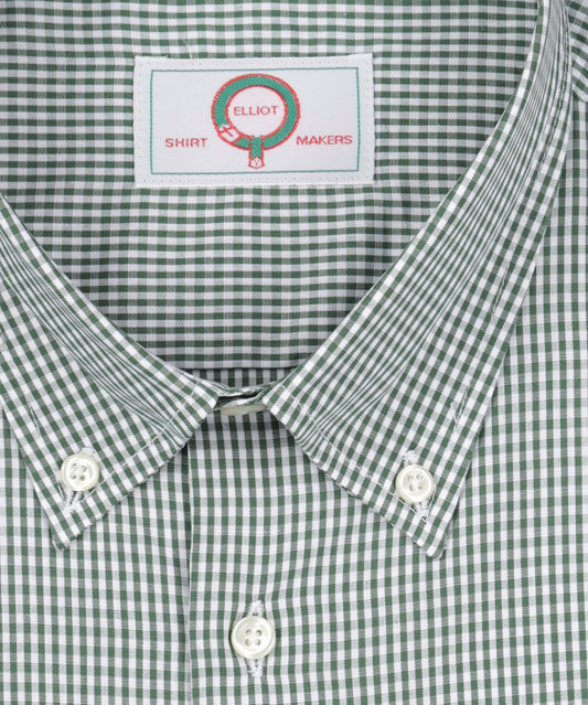 Shirt Button Down | Groen Ruit Fijn