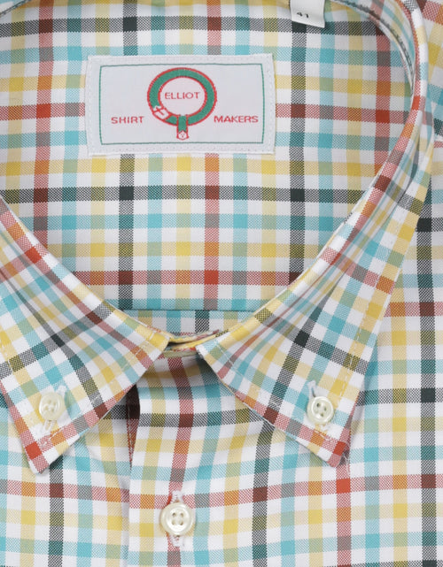 Overhemd klassiek button down | Geel