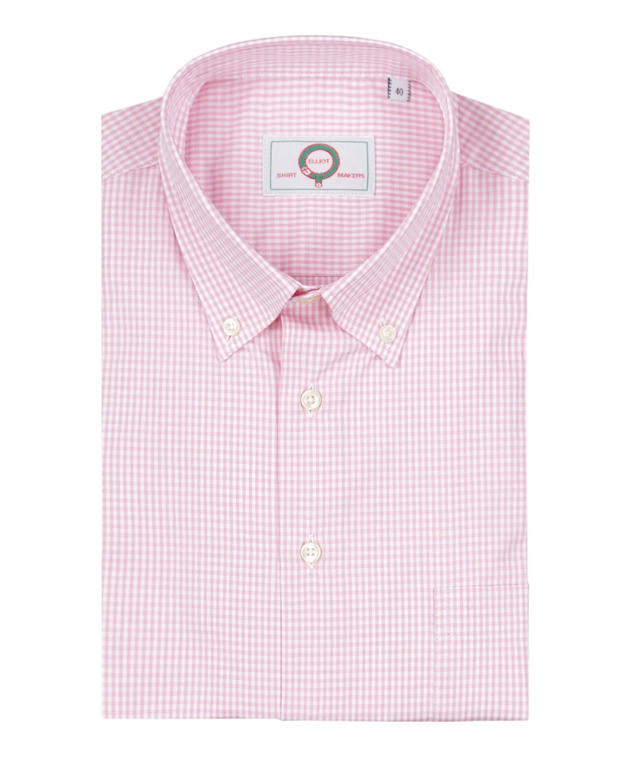 Shirt Button Down | Roze Ruit Fijn