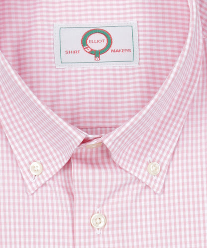 Shirt Button Down | Roze Ruit Fijn