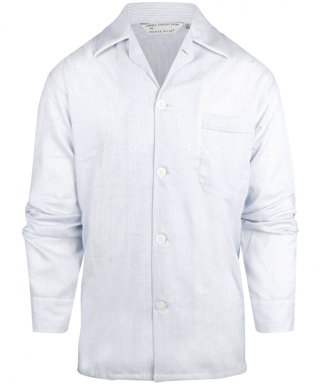 Pyjama | White Blue micro stripe