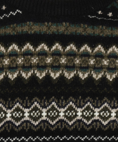 Barbour Fairisle Crew Neck Pullover | Black