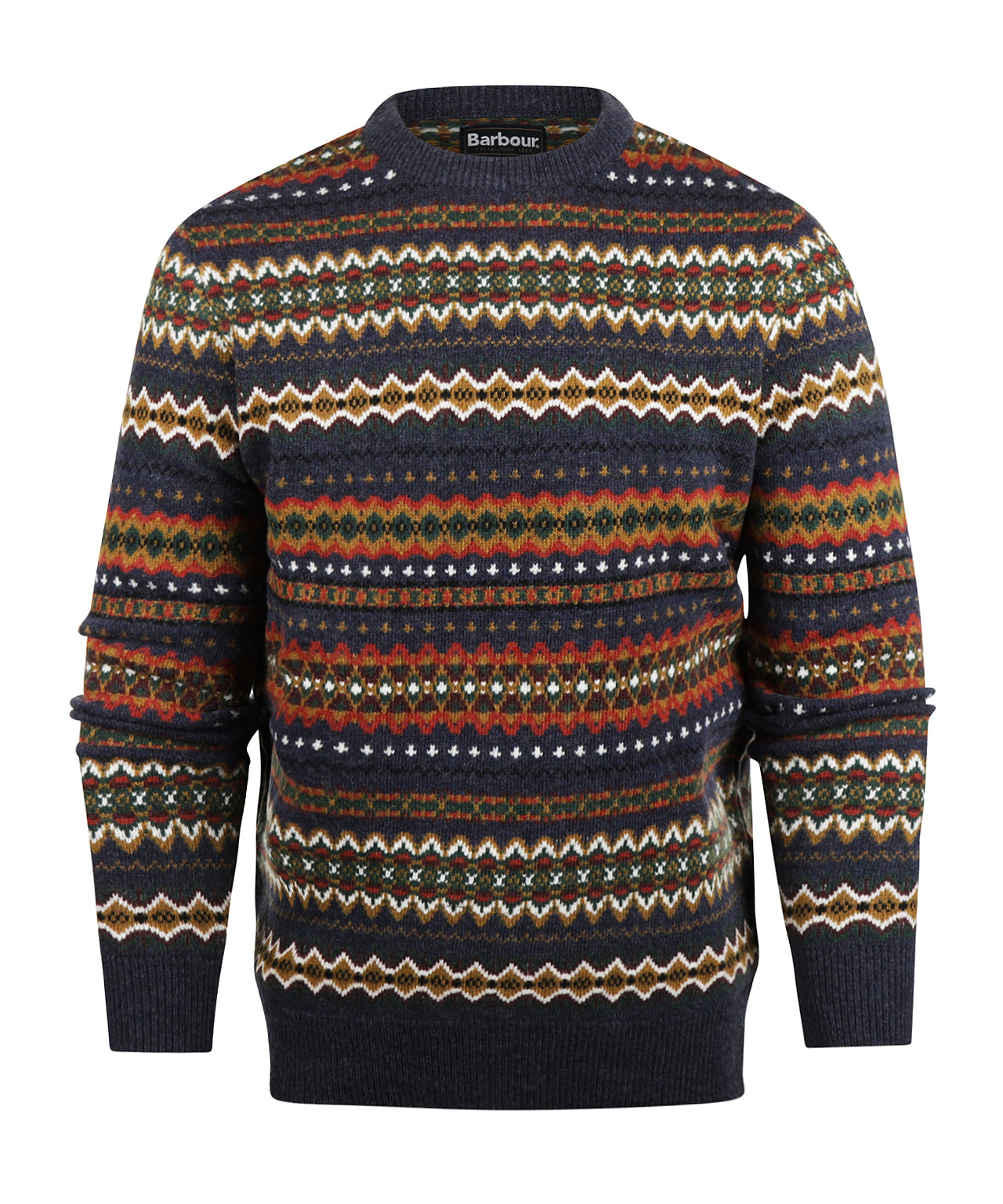 Pull Fairisle Ronde Hals | Navy Stripe