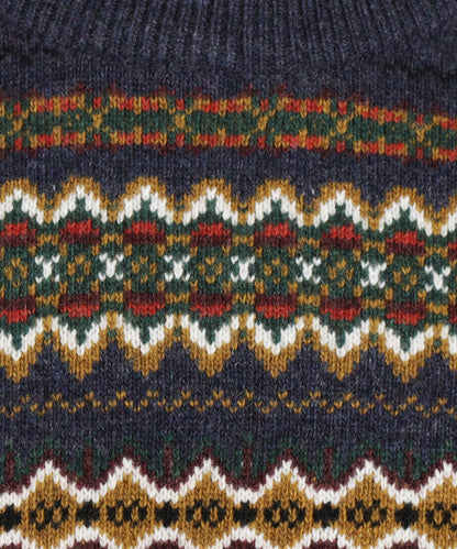 Pull Fairisle Ronde Hals | Navy Stripe