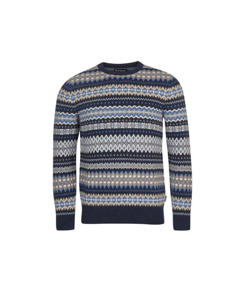 Pullover Fairisle ronde hals | Nacht Blauw