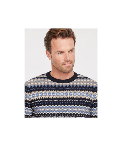 Pullover Fairisle ronde hals | Nacht Blauw