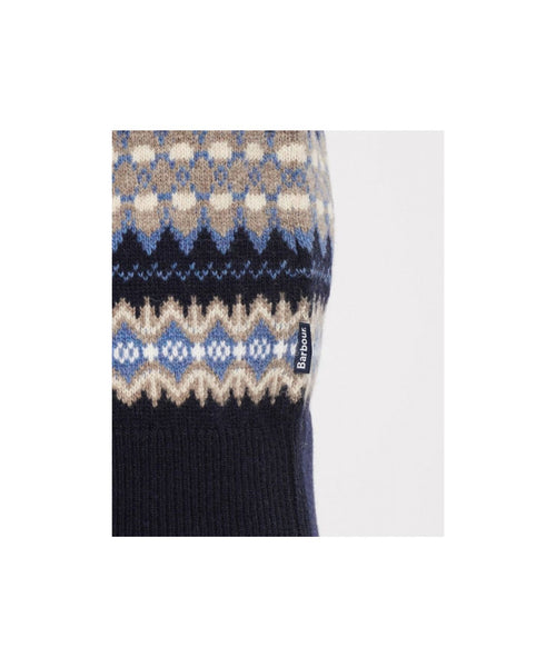 Pullover Fairisle ronde hals | Nacht Blauw