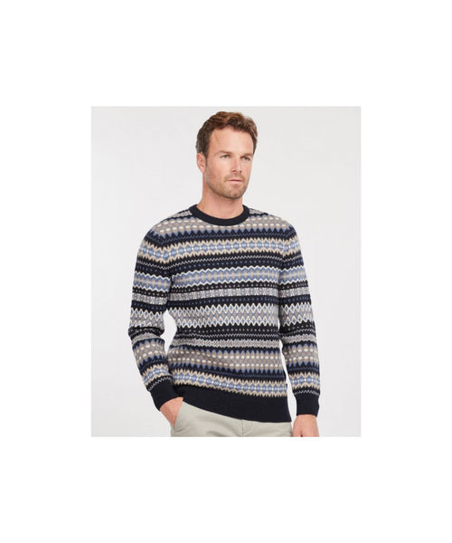 Pullover Fairisle ronde hals | Nacht Blauw