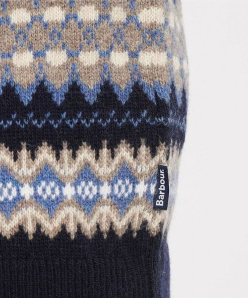 Barbour Pullover Fairisle Ronde Hals | Nacht Blauw