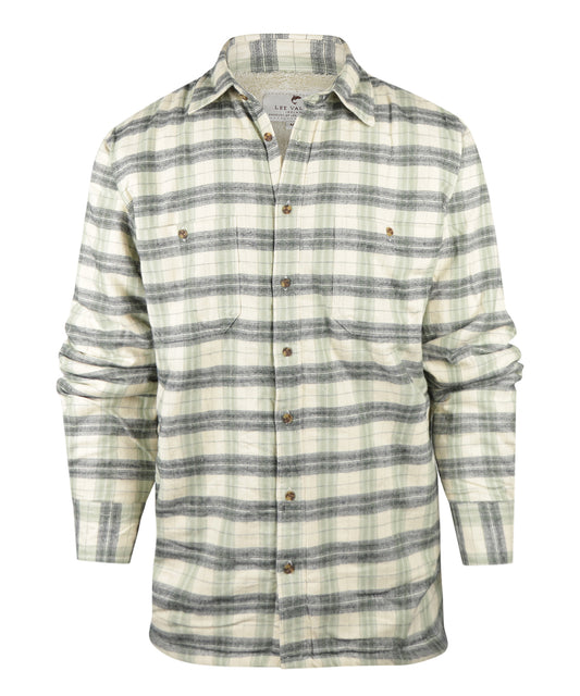 Fleece Lined Shirt | Beige/Groene ruit