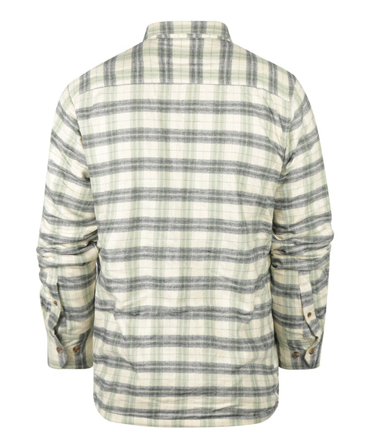 Fleece Lined Shirt | Beige/Groene ruit