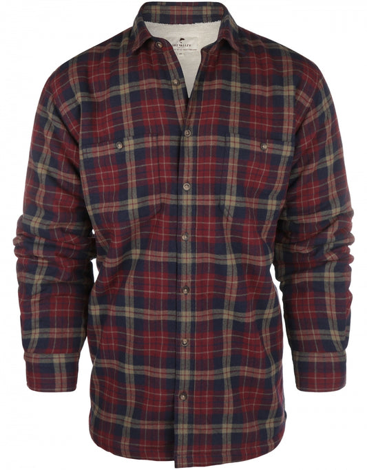 Fleece Lined Shirt | Rood/Blauwe ruit